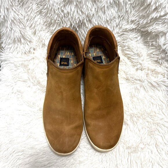 Teva Willow Chelsea 1018196 Women’s US 8.5 Brown Leather Ankle Boot Flat - Picture 4 of 7